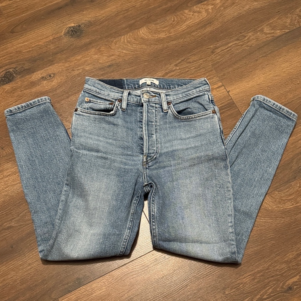 RE/DONE Light Wash Skinny Jeans 26